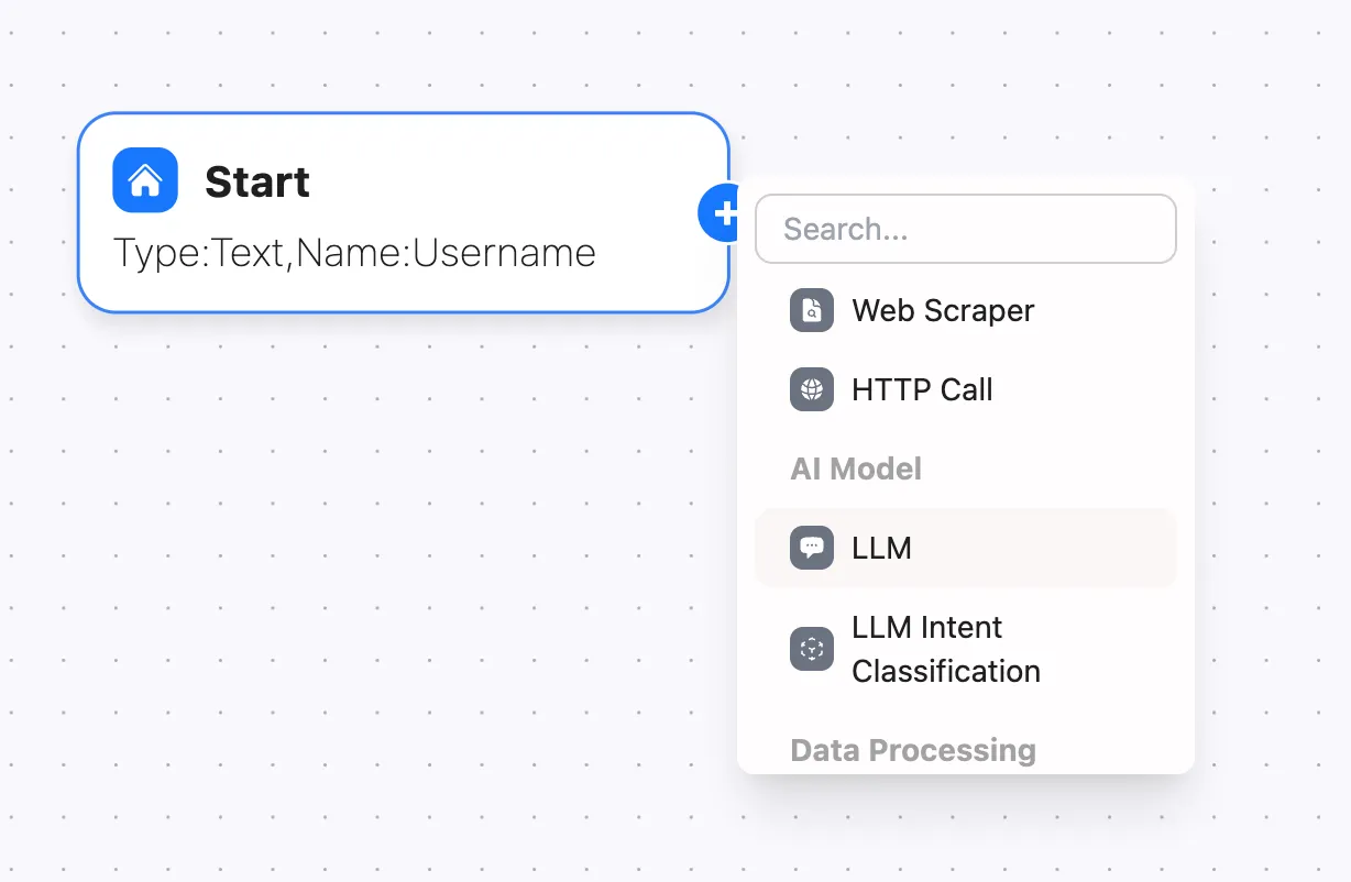 Add LLM node