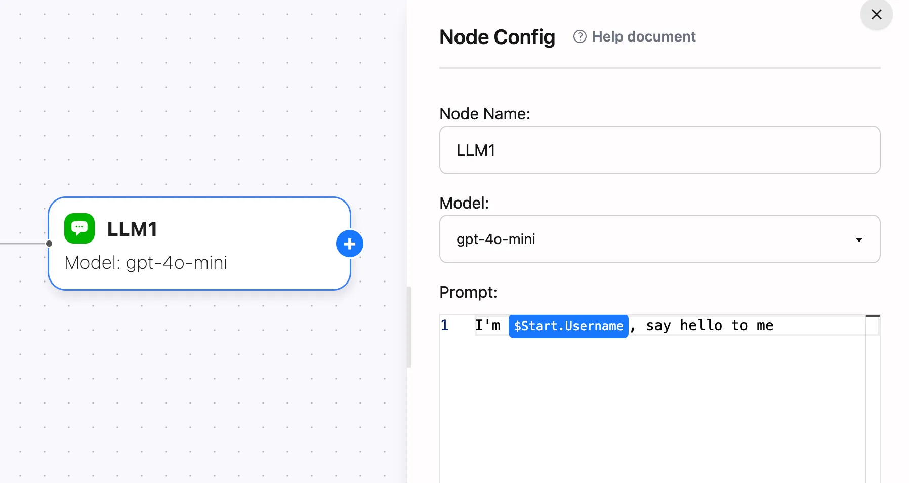 LLM node edit