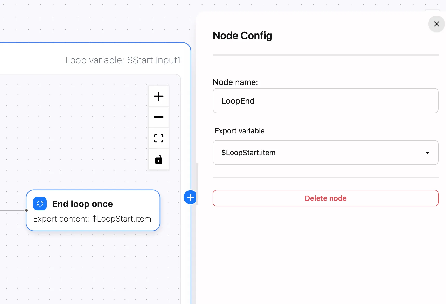 End Loop Once Configuration