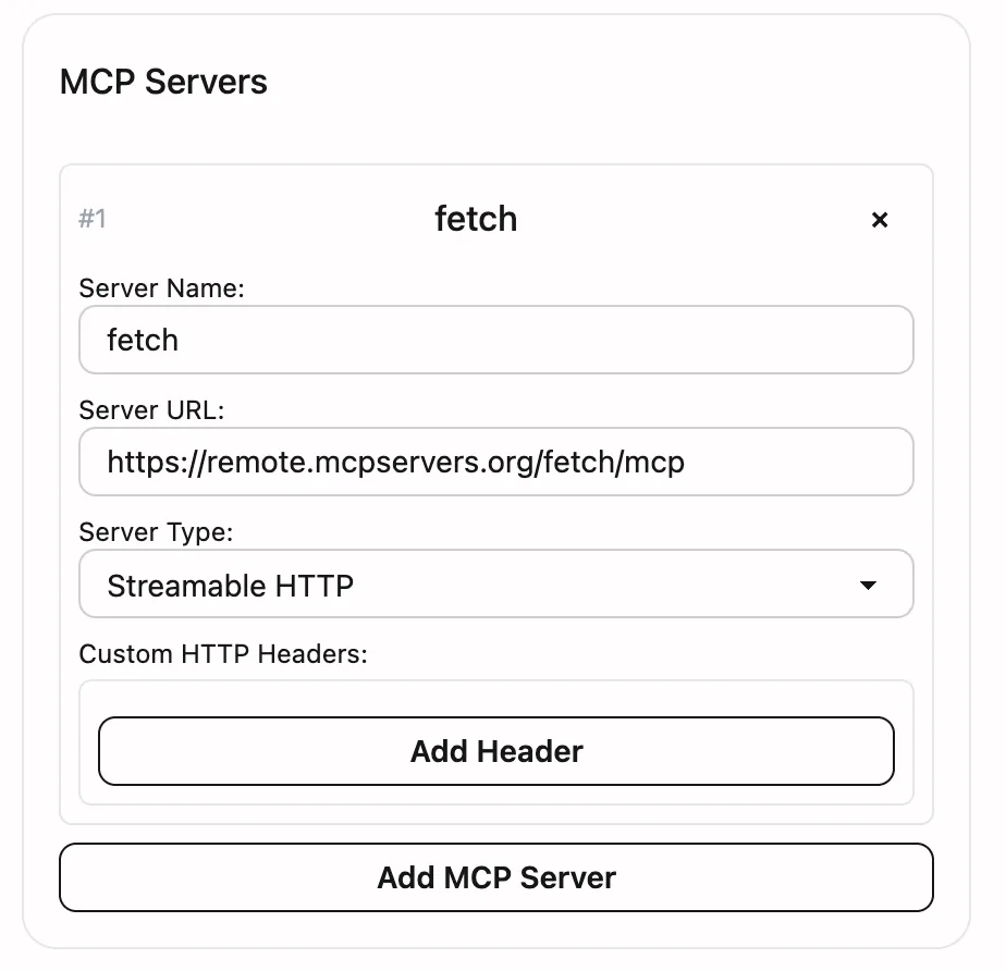 MCP Server Configuration