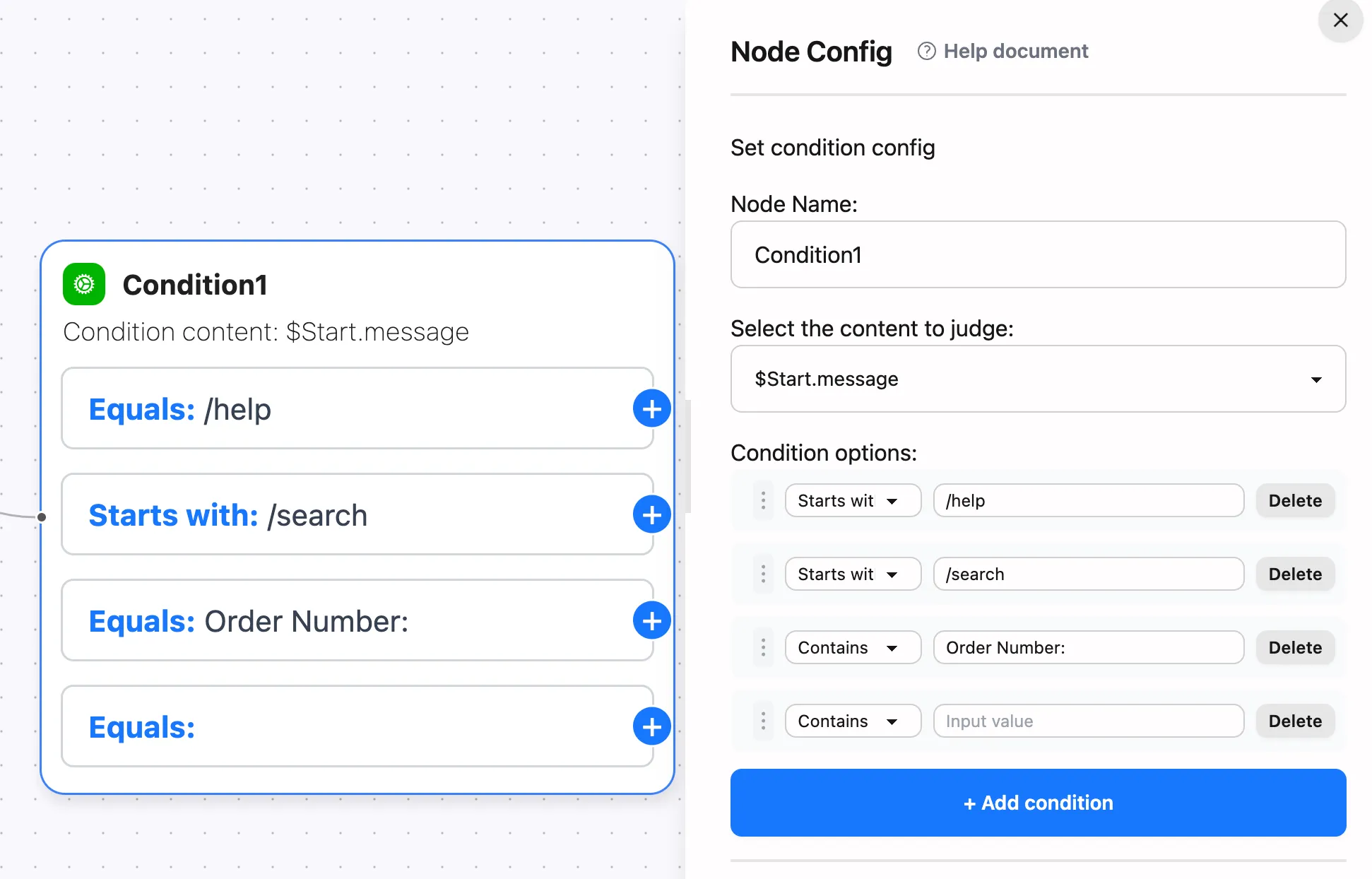 Condition Check Configuration