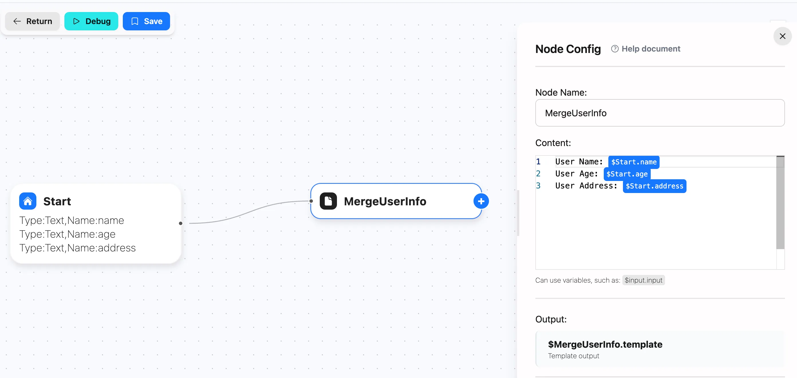 Template Configuration