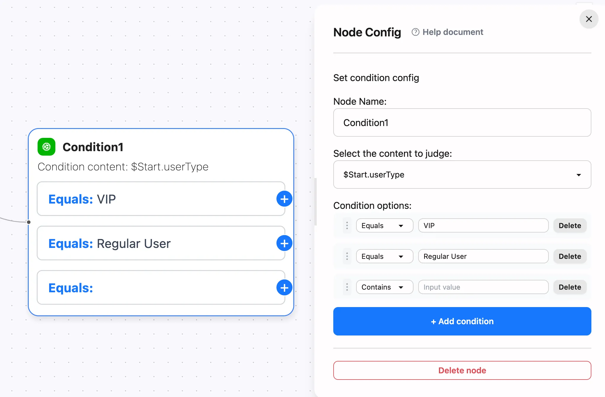 Condition Check Configuration